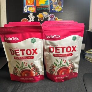 LuluTox Detox Energizing Tea - Peach Flavor (6 Bags)